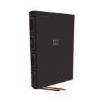 KJV, Paragraph-style Large Print Thinline Bible, Genuine Leather, Black, Red Letter, Thumb Indexed, Comfort Print