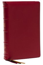 KJV, Personal Size Large Print Single-Column Reference Bible, Premium Goatskin Leather, Red, Premier Collection, Red Letter, Thumb Indexed, Comfort Pr