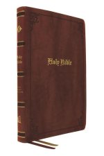 KJV, Large Print Center-Column Reference Bible, Bonded Leather, Brown, Red Letter, Thumb Indexed, Comfort Print