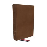 NKJV, Interleaved Bible, Journal Edition, Genuine Leather, Brown, Red Letter, Comfort Print