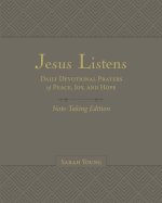 Jesus Listens Note-Taking Edition, Leathersoft, Gray, with Full Scriptures: Daily Devotional Prayers of Peace, Joy, and Hope