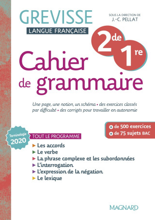Cahier Grevisse 2de / 1re (2022)