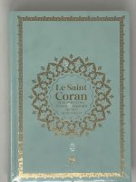 Saint Coran Bilingue cartonne  (14 x 19 cm) -  Vert clair - Dorure