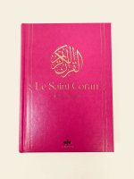 Saint Coran Bilingue semi rigide  (14 x 19 cm) -  Rose claire