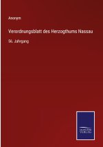 Verordnungsblatt des Herzogthums Nassau