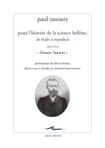 Pour l’histoire de la science hellène