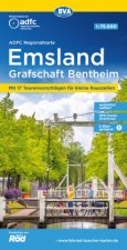 ADFC-Regionalkarte Emsland Grafschaft Bentheim, 1:75.000, mit Tagestourenvorschlägen, reiß- und wetterfest, E-Bike-geeignet, mit Knotenpunkten, GPS-Tr