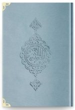 Coran Arabe 14x17 VELOURS BLEU DORE