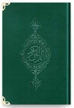 Coran Arabe 14x17 VELOURS VERT EMERAUDE DORE