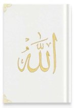 Coran Arabe 14x19 VELOURS avec broderie Allah OR - BLANC
