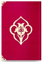 Coran Arabe 14x19 VELOURS avec gravure - ROUGE