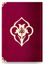 Coran Arabe 8x12 VELOURS avec FLEUR OR - MARRON