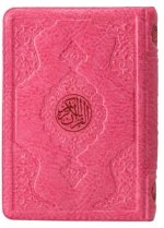 Pochette Coran Arabe 13x17 CUIR - ROSE