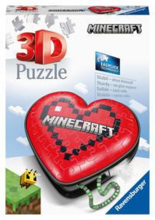 Ravensburger 3D Puzzle 11285 - Herzschatulle Minecraft - 54 Teile - Aufbewahrungsbox fďż˝r Erwachsene und Kinder ab 8 Jahren