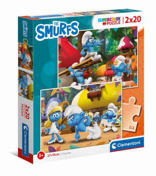 Puzzle 2 x 20 super kolor The Smurfs 24789