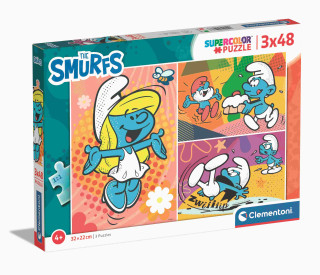 Puzzle 3 x 48 super kolor The smurfs 25276