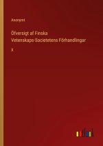 OEfversigt af Finska Vetenskaps-Societetens Foerhandlingar