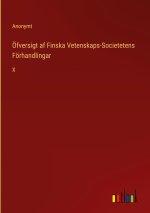 OEfversigt af Finska Vetenskaps-Societetens Foerhandlingar