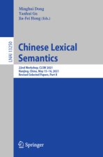 Chinese Lexical Semantics