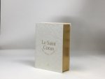 Saint Coran Arabe franCais phonEtique cartonnE (13 x 17 cm) - Blanc - Dorure