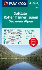 KOMPASS Wanderkarten-Set 223 Sölktäler, Rottenmanner Tauern, Seckauer Alpen (2 Karten) 1:55.000