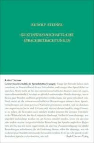 Geisteswissenschaftliche Sprachbetrachtungen