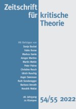 Zeitschrift für kritische Theorie / Zeiftschrift für kritische Theorie, Heft 54/55