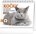 Kalendář Kočky se jmény koček 2023 - stolní kalendář