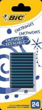 Wkład niebieski do pióra BIC Easy Clic Standard FP blister 24 szt.