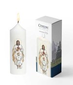 Cierge Première Communion blanc - Seigneur Jésus garçon blond