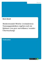 Medienwandel. Welche (veränderten) Nutzungspraktiken ergeben sich im Rahmen von peer surveillance/ sozialer Überwachung?
