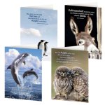 4er-Set Grußkarten »Tierische Weisheiten«