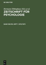 Zeitschrift für Psychologie, Band 180/181, Heft 1, Zeitschrift für Psychologie (1972/1973)