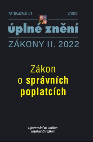 Aktualizace II/1 – Zákon o správních poplatcích