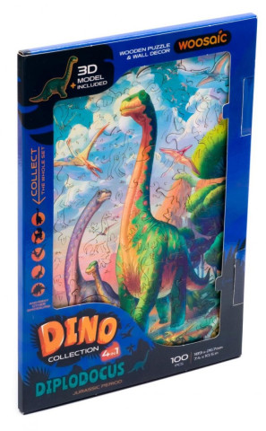 Unidragon dřevěné puzzle Dinosaurus - Diplodocus