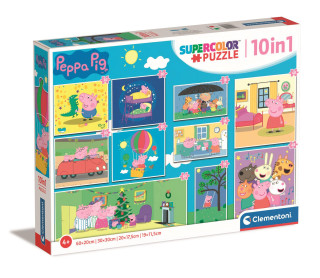 Puzzle 10w1 super kolor Peppa Pig 20271 (Puzzle)