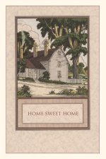 Vintage Journal Home Sweet Home, House with Trees