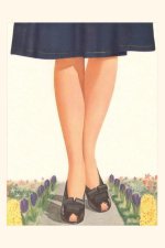Vintage Journal Legs of Giantess in Garden