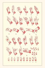 Vintage Journal Sign Language Alphabet