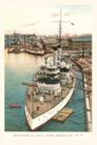 Vintage Journal Battleship in Navy Yard, Brooklyn, New York City