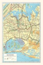 Vintage Journal Map of Queens, New York