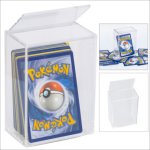 Sammelbox aus hochwertigem Acryl für Sammelkarten, Sportkarten, Pokemon etc. mit Deckel zum Klappen