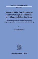 Innerstaatliche Gewaltenteilung und vorvertragliche Pflichten bei völkerrechtlichen Verträgen.