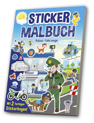 Mal- & Stickerbuch: Polizei