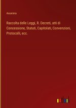 Raccolta delle Leggi, R. Decreti, atti di Concessione, Statuti, Capitolati, Convenzioni, Protocolli, ecc.