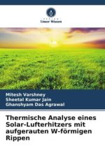 Thermische Analyse eines Solar-Lufterhitzers mit aufgerauten W-förmigen Rippen