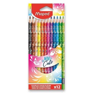 Maped Pastelky trojbokďż˝ - Mini Cute 12 ks