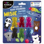 Kredki misie do nauki rysowania Kidea 6 kolorów