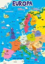 Plansza dwustronna A4 ściąga Europa