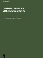 Orientalistische Literaturzeitung, Jahrgang 46, Number 5, Mai 1944